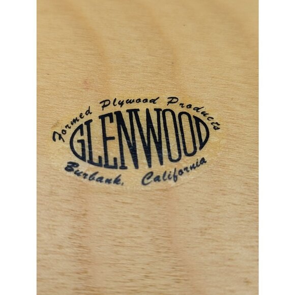 1950's Vintage Glenwood, California Wood Trenched Dish w/ Hand Painted Pinecones - Picture 8 of 10